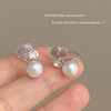 Advanced earrings from pearl, high-quality style, wholesale