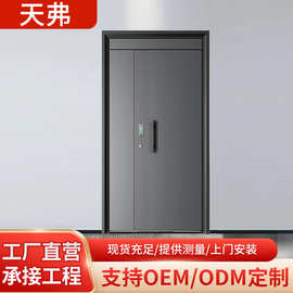 铸铝门甲级防盗门家用入户门进户子母门安全门带智能指纹锁出租门