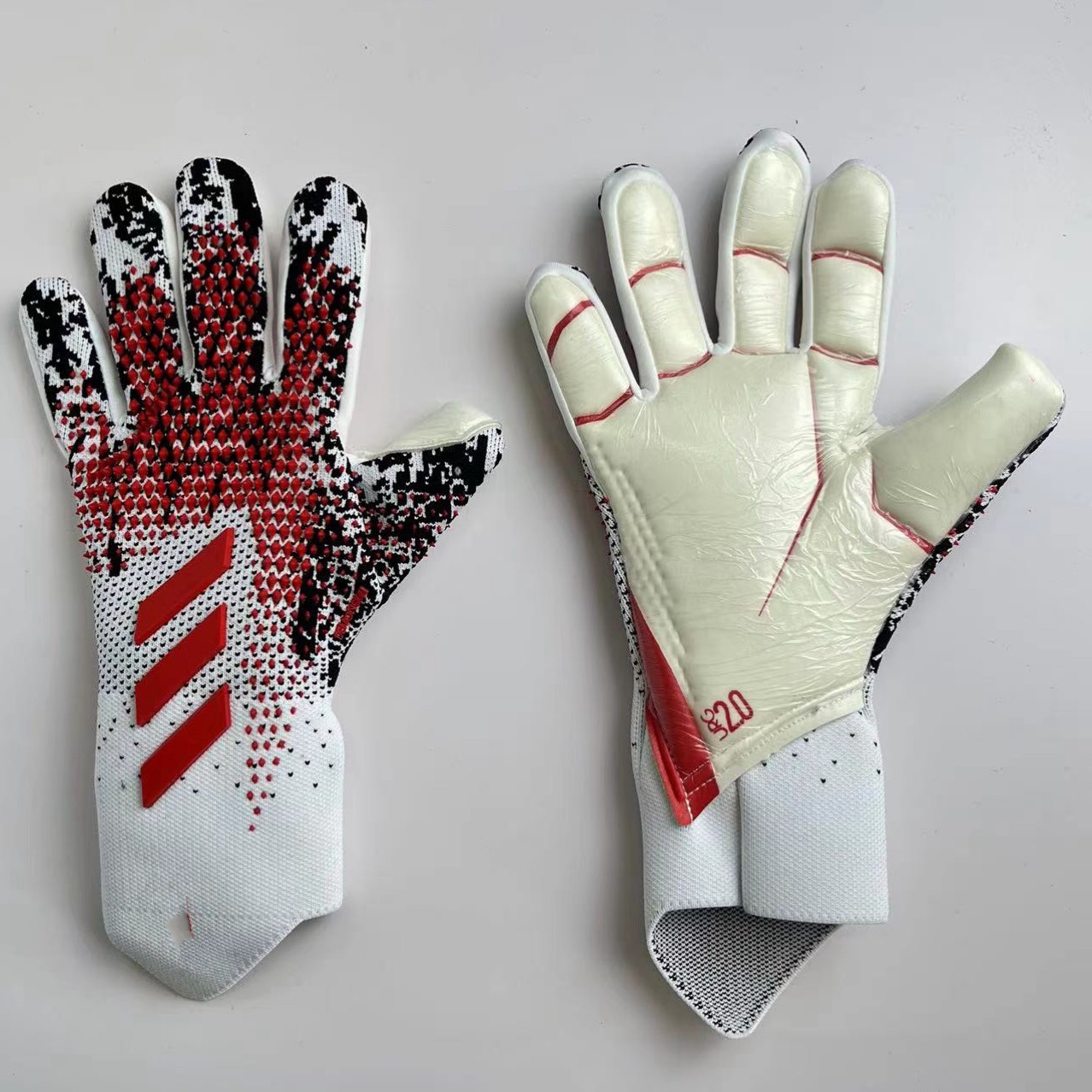 Nuevos guantes de portero de fútbol Falcon, látex antideslizante engrosado, portero resistente al desgaste, sin dedos, portero