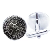 Nordic Viking пиратские запонки с компасом Time Gem французская Мужская рубашка серебряные запонки аксессуары оптом
