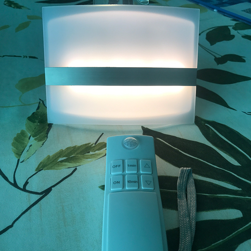 无线智能遥控小夜灯 免接线免布线家用led灯三色可调遥控感应壁灯