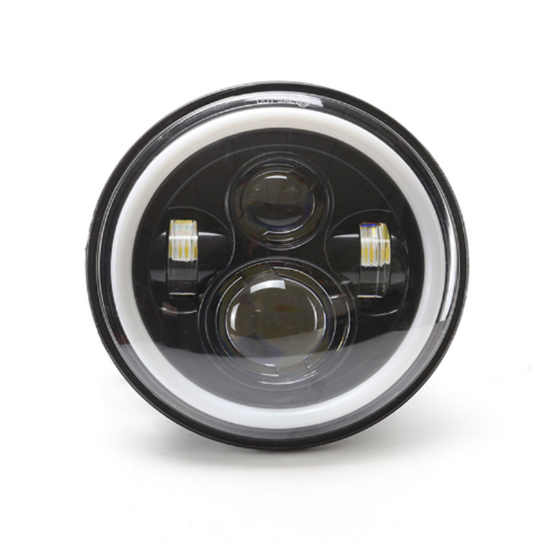 Luz de apertura colorida, faro de motocicleta, faro Wrangler, faro de Harley, faro de automóvil modificado, faro LED