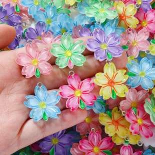 Resin new cherry blossom diy jewelry material resin flower accessories drop glue mobile phone shell beauty materials wholesale