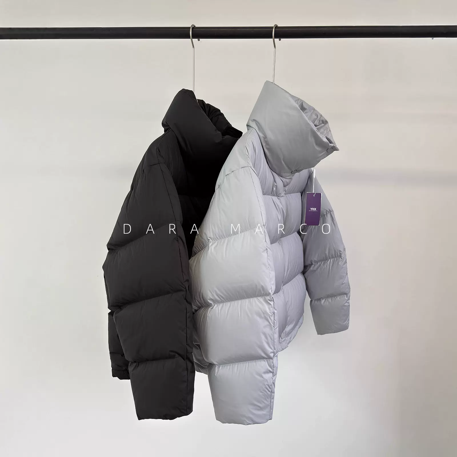 简约时尚~环保90白鸭绒立领廓形短款羽绒服面包服女加厚秋冬外套