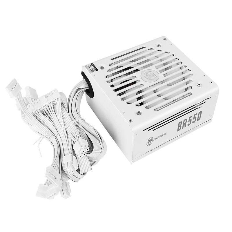 ゲーマー アイスブレード BR650 定格 600W デスクトップ コンピューター ホスト電源 ホワイト ATX サイレント電源|undefined