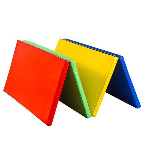 Children's physical fitness training tri-fold, four-fold, five-fold cushion for kindergarten early education sensory training rainbow foldable gymnastic mat