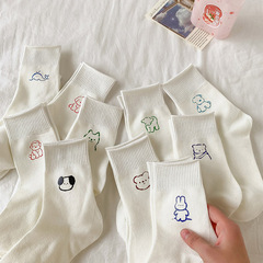 New Autumn/Winter Animal Print Cuff Ankle Socks Cartoon College Style Cute Bunchy Socks Over-the-Knee Socks for Women Zhuji Wholesale