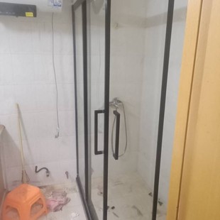 Hotel apartment bathroom dry and wet separation shower partition bathroom room glass sliding door rural simple bath room washing