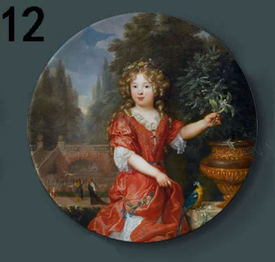Декоративная тарель с масляной росписью Louvre, европейская настенная керамическая панель, декоративная тарелка для гостиной, для винного шкафа или ТВ-тумбы