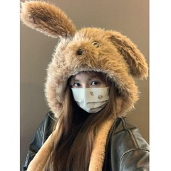GREENHOUSESはベルベットの帽子を厚くしてかわいいとアニメの耳を動かす