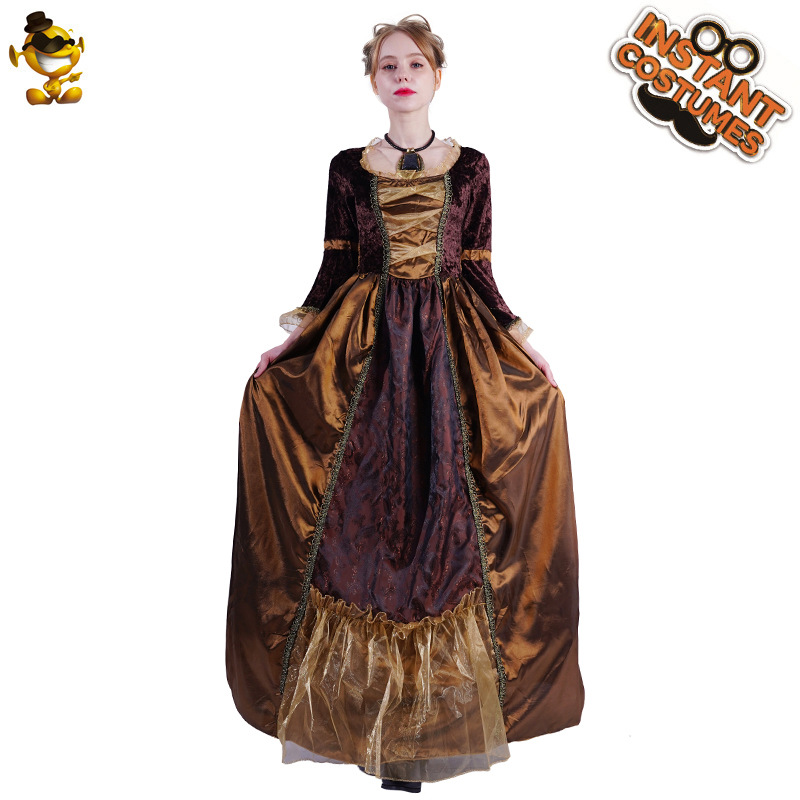 Halloween Adulto vintage princesa medieval falda larga fiesta de mascarada actuación en el escenario traje transfronterizo