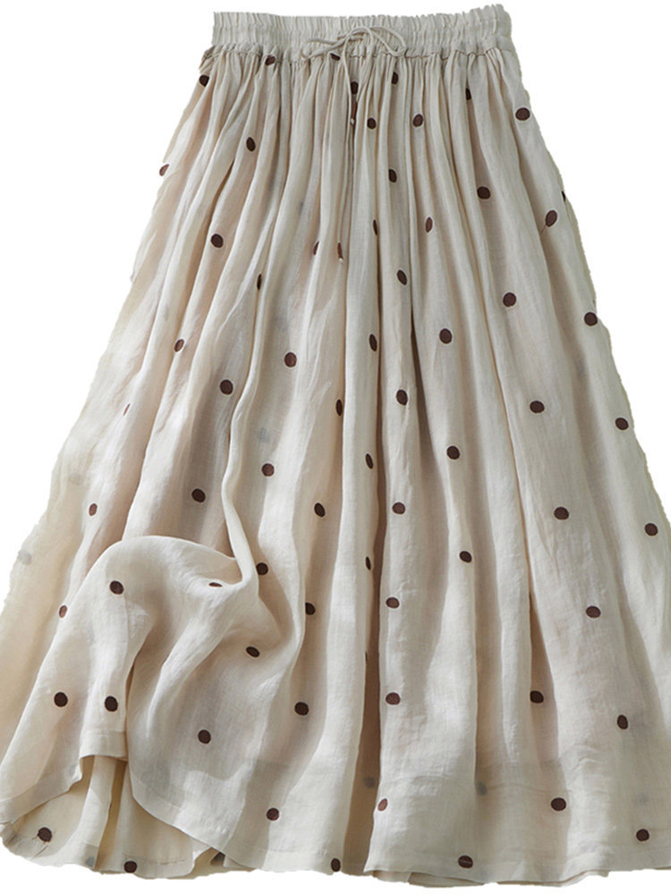Chân váy xếp ly dáng chữ A cạp cao cotton hai lớp kiểu Nhật — Xanh lông mòng đen