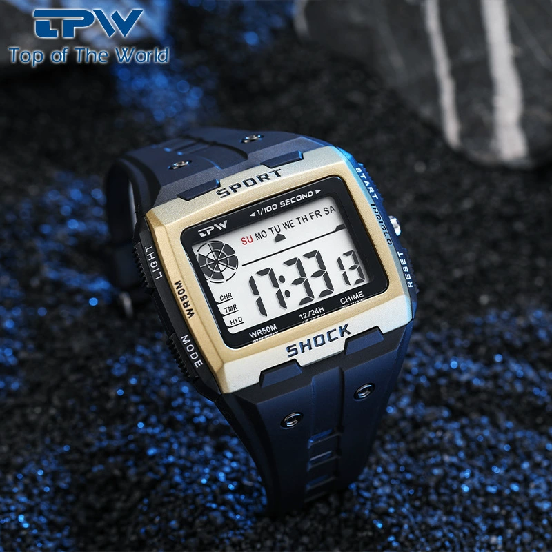 Universal fashionable digital watch, waterproof sports speedometer
