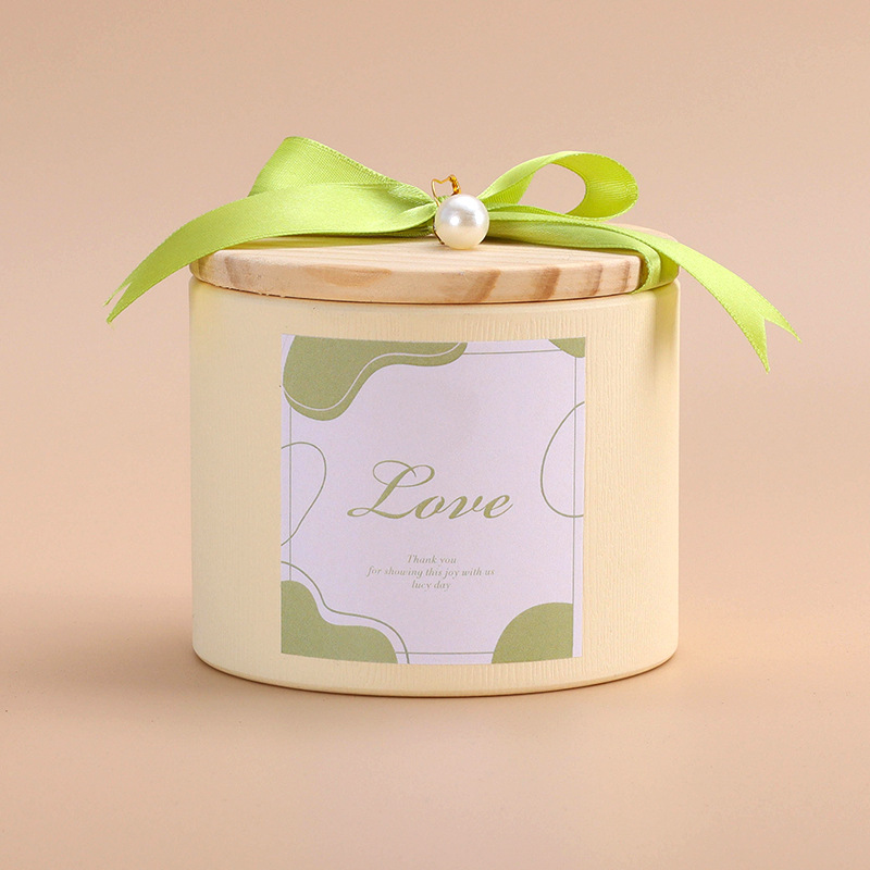 X06T14 흰색 항아리 녹색 스티커 (진주 펜던트)