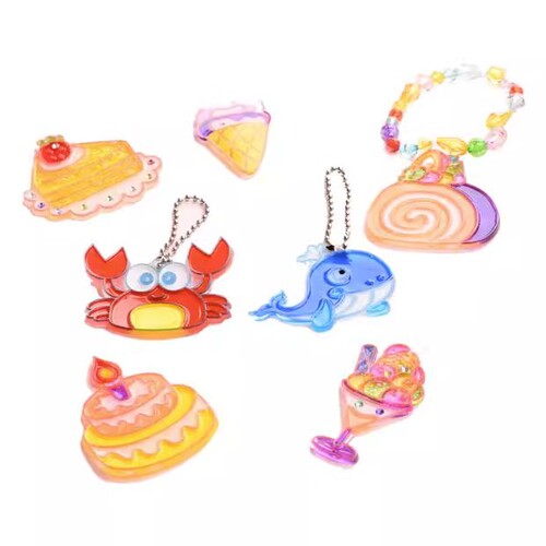 Cross-border graffiti no-bake glue painting handmade diy coloring painting crystal hanging ornaments girls painting toys
