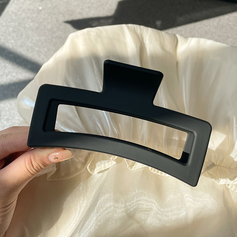 Horquilla para mujer de alta calidad clip de agarre negro tocado parte posterior de la cabeza clip de tiburón de pelo grande 2025 nueva horquilla