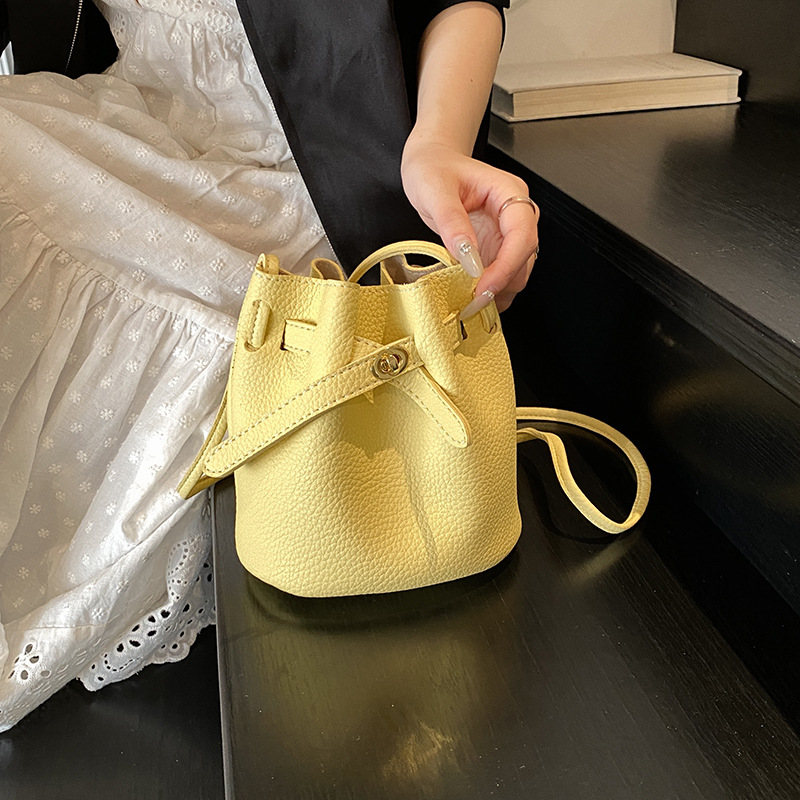 Trendy New High-quality Lychee-pattern Handbag Women, Suitable For Work And Commuting, Simple Style, Versatile Crossbody_voghion.com