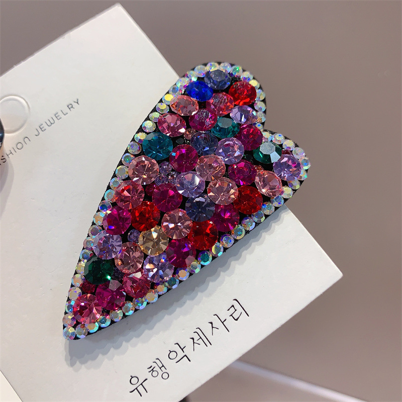 Moda Forma De Corazón Diamante De Imitación Embutido Diamantes De Imitación Pinza Para El Cabello 1 Pieza display picture 4