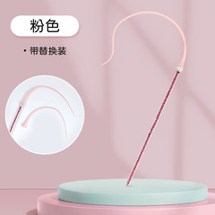 Pet Silicone Mouse Teaser Cat Toy with Replaceable Rod and Realistic Mouse Design