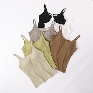 Threaded camisole outer wear new summer bottoming
