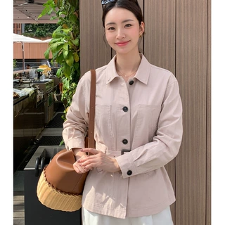 【LE定单】意大利进口面料秋季新款2026年麻感老钱夹克外套上衣女