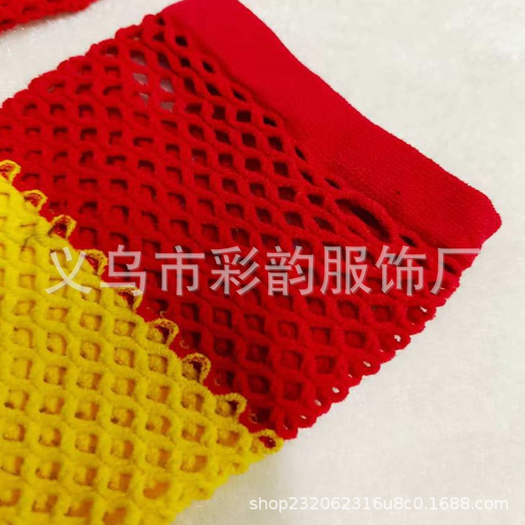 Fábrica directa de red de alambre grueso arco iris guantes de red de pesca unisex sin dedos guantes de malla guantes de Halloween