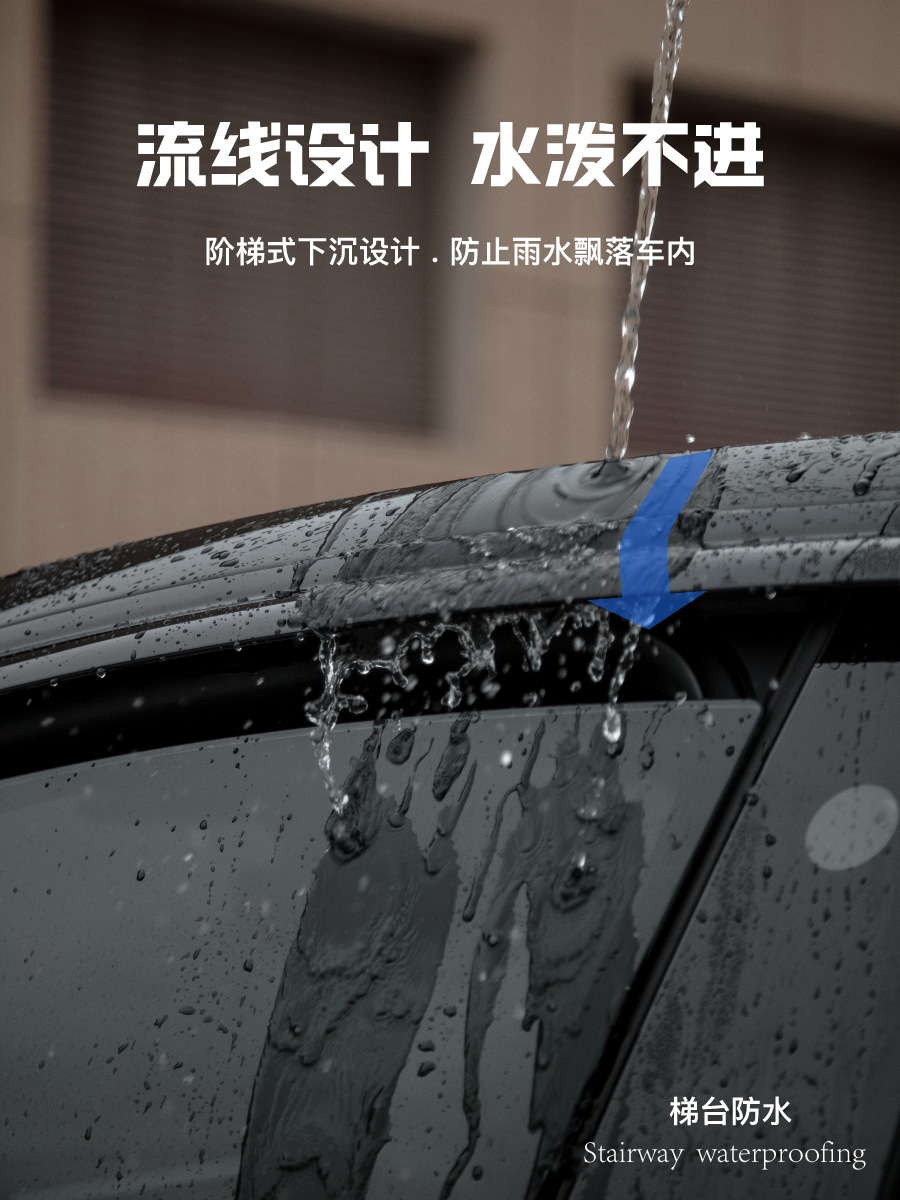 Suitable for Tesla Modely Rain Eyebrow Rain Shield Tesla Car Window Rain Shield Rain Shield New Version 3 Modification Accessories