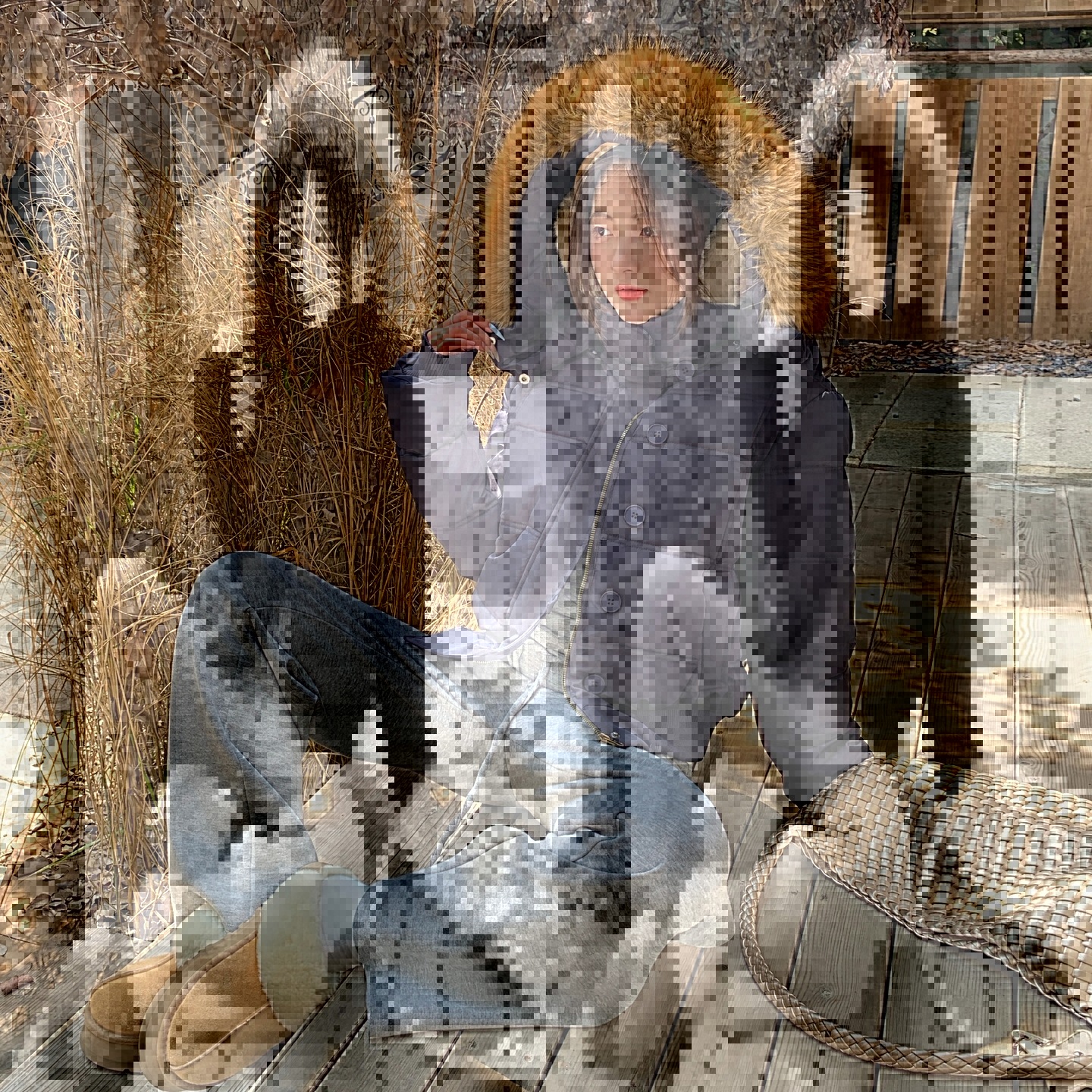 Coreano desmontable sombrero abrigo de algodón de cuello de lana mujer 2025 invierno nuevo abrigo de algodón corto suelto y delgado image 7