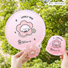 Cute folding reflector, cartoon air fan for elementary school students, small round fan, wholesale