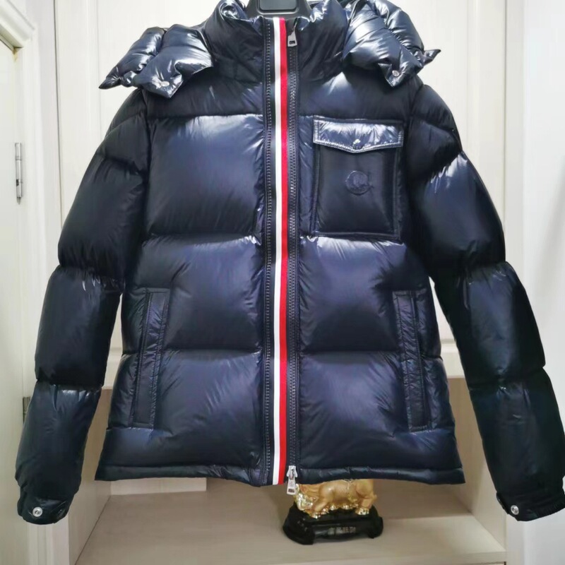 Mengjia Down Jacket Men's Couple's Red Striped Double Zipper Bread Suit Men's and Women's Hooded Jacket Mengjia Down Jacket Men's Couple's Red Striped Double Zipper Bread Suit Men's and Women's Hooded Jacket