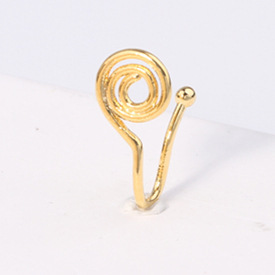 Fashionable nose piercing, diamond stone inlay, nose clip, European style