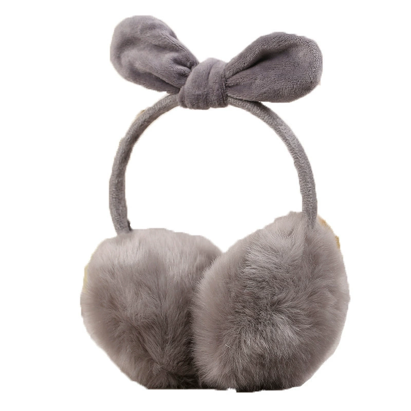 Adjustable cute keep warm headphones with bow, earmuffs