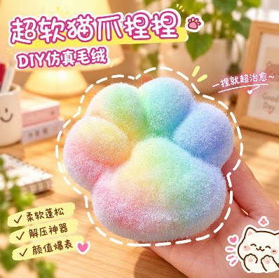 Trendy Viral Cat Paw Squishy Toy Slow Rebound Donut Stress Relief Toy Stress-Relief Gadget Small Cake Squishy Trendy Viral Cat Paw Squishy Toy Slow Rebound Donut Stress Relief Toy Stress-Relief Gadget Small Cake Squishy