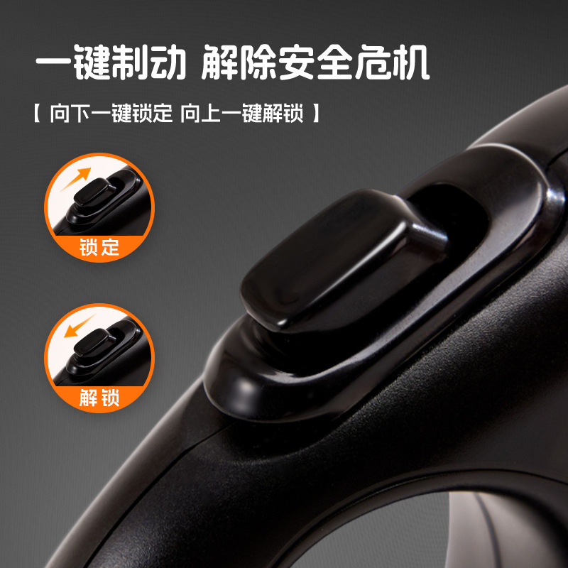 Cuerda de tracción para mascotas telescópica, control de una tecla, a prueba de explosiones, seguridad, cuerda para pasear perros, suministros para tractores al por mayor transfronterizos