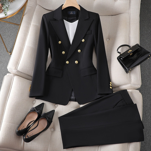 Cross-border Spring and Autumn New Rose Red Long-Sleeved Women's Blazer Coat Pants Short Skirt Three-Piece Set Elegant