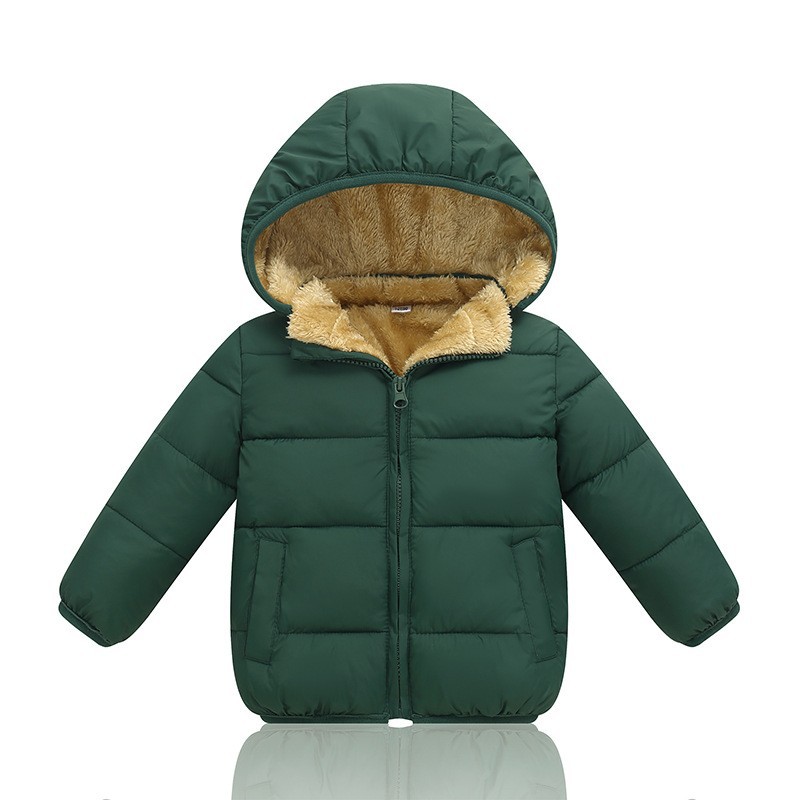 Ropa de Algodón para Niños Invierno 2025, Chaqueta con Capucha para Bebés, Forrada de Felpa y Gruesa, para Niños y Niñas, Ropa de Algodón para Niños Pequeños y Medianos