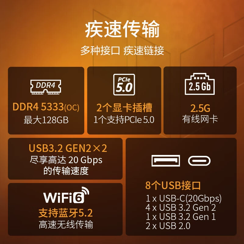 [Подходит для Intel Asus TUF GAMING B760-PLUS WIFI D4 поддерживает 13/12 поколения CPU]