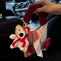 Креативная автомобильная бумажная коробка с высокой текстурой Симпатичная западная высокогорная собака тянет бумажную коробку автомобильная бумажная сумка