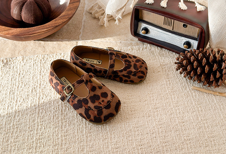 Mädchen Lederschuhe Mit Leopardenmuster Im Koreanischen Stil_voghion.com