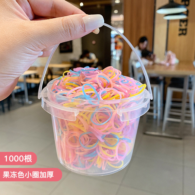 Coleteros desechables, gomas pequeñas para el cabello para niños, gomas para el cabello que no dañan el cabello, gomas para niñas, coleteros de alta elasticidad, accesorios para el cabello.