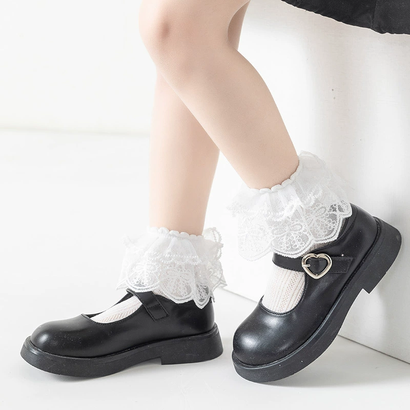Детские длинные кружевные носки лета тонкая сетка модные белые Сёстры Lolita носки для девочек JK носки принцесса