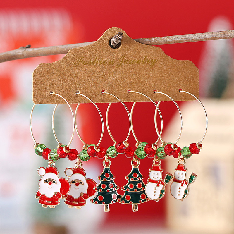 23g Weight Travel, Daily Occasion Christmas Festival Women's Gender Cute Style Cute Earring Sets 5