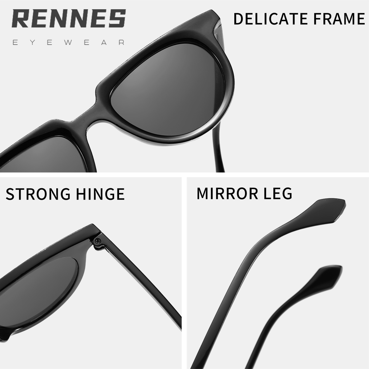 Versión coreana al por mayor transfronteriza de gafas de sol de ojo de gato de marco pequeño para hombres y mujeres gafas de sol de protección solar de alta gama europeas y americanas Sunglasses