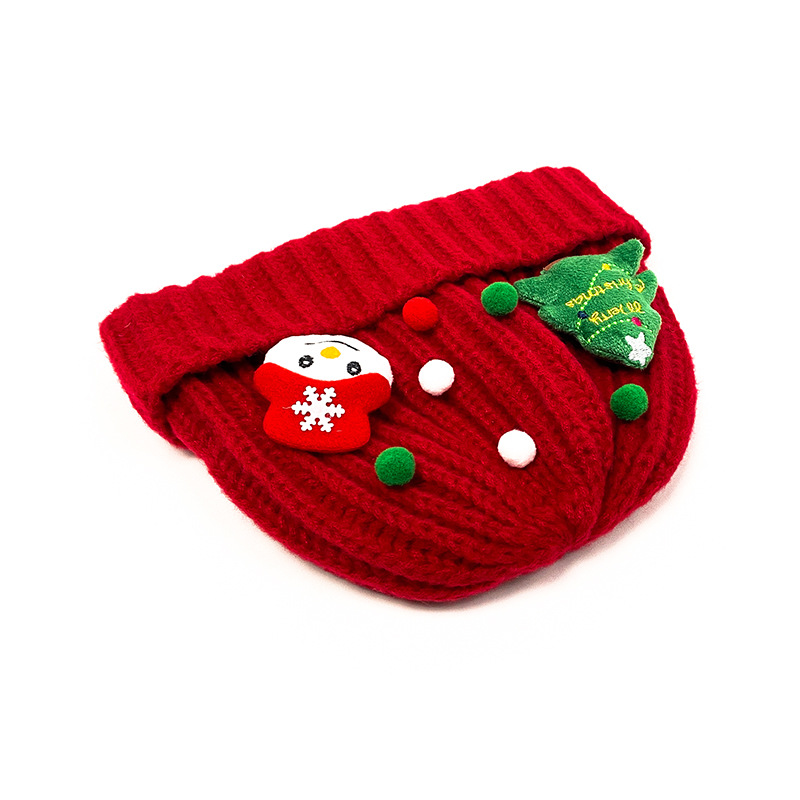 Nuovo inverno Babbo Natale Elk Outdoor caldo lavorato a maglia con cappuccio freddo cappello alla moda_voghion.com