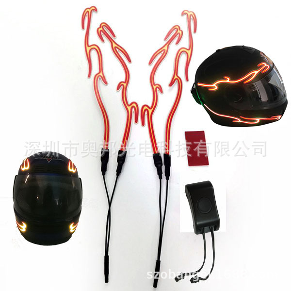 Glowing Helmet EL Luminous Strip Motorcycle Helmet