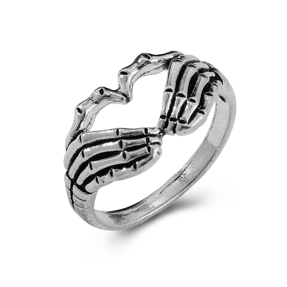 New Creative Retro Fashion Personality Domineering Jewelry Jewelry Ghost Finger Shaped Ring display picture 2