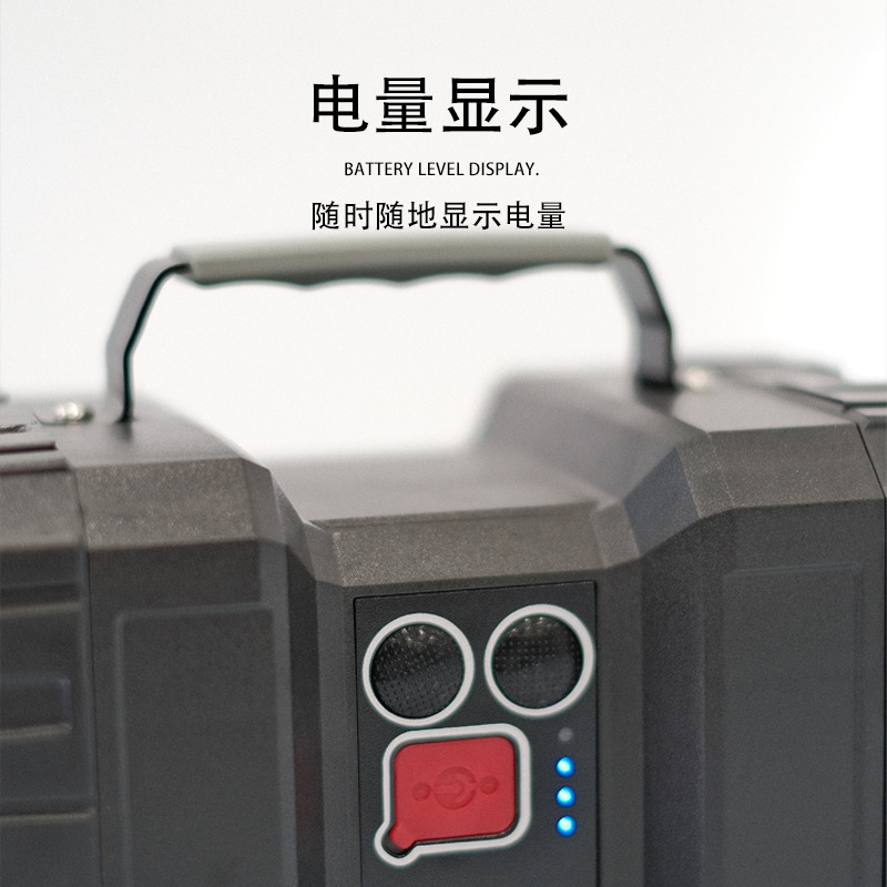 双头强光手提灯 LED充电远射双头泛光探照灯户外野营工作警示灯|undefined