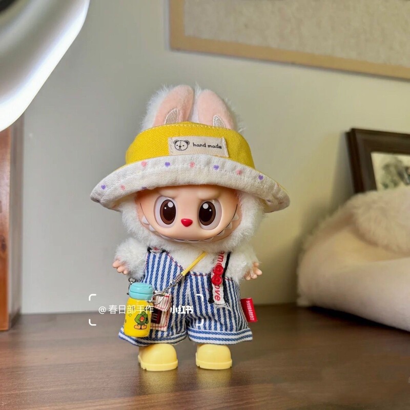 Labub Baby Clothes First, Second, and Third Generation Sitting Party Accessories Suspenders Pants Hat Academy Outfit Clothes Change Clothes