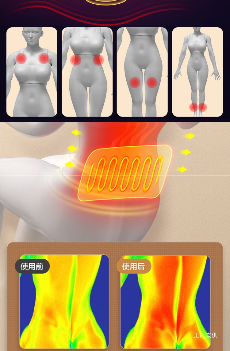Intelligent Massage Cushion for Buttocks and Waist, Car-Mounted Vibrating Heating Pad, Electric Multifunctional Massage Cushion for Home Use for the Elderly