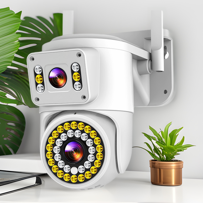 4g Camera 360 Wireless Monitoring No Data Charge Dual-Screen Home High-Definition Monitor 360 Night Vision Camera